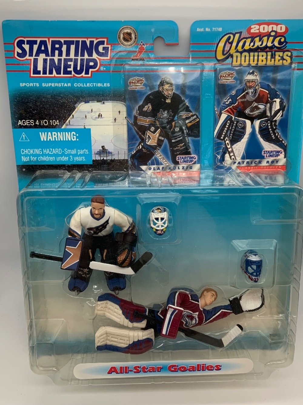 Vintage Starting Lineup Classic Doubles 2000 NHL Goalies Olaf Kolzig Patrick Roy